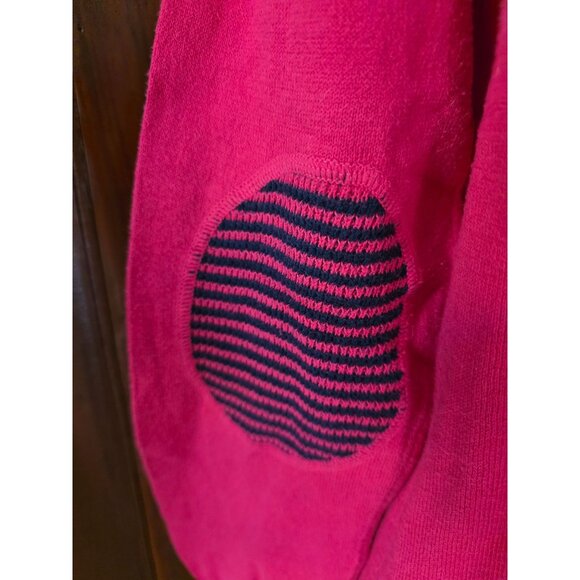 Gap Womens Pink Sweater With Striped Elbow Patches L - Picture 4 of 8
